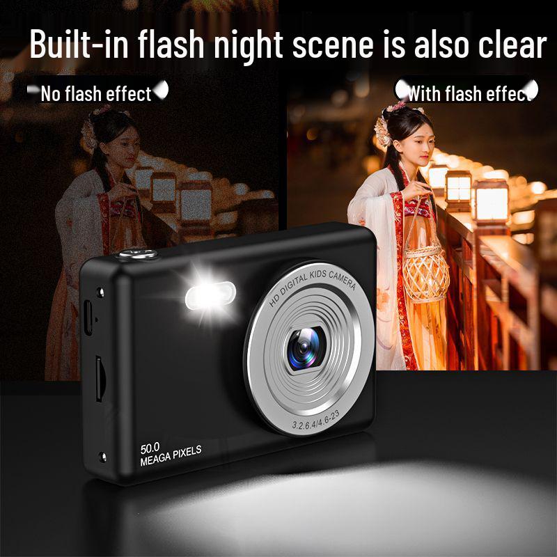 CCD Digital Camera for Students - High-Definition, Retro, Compact for Travel and Campus Use