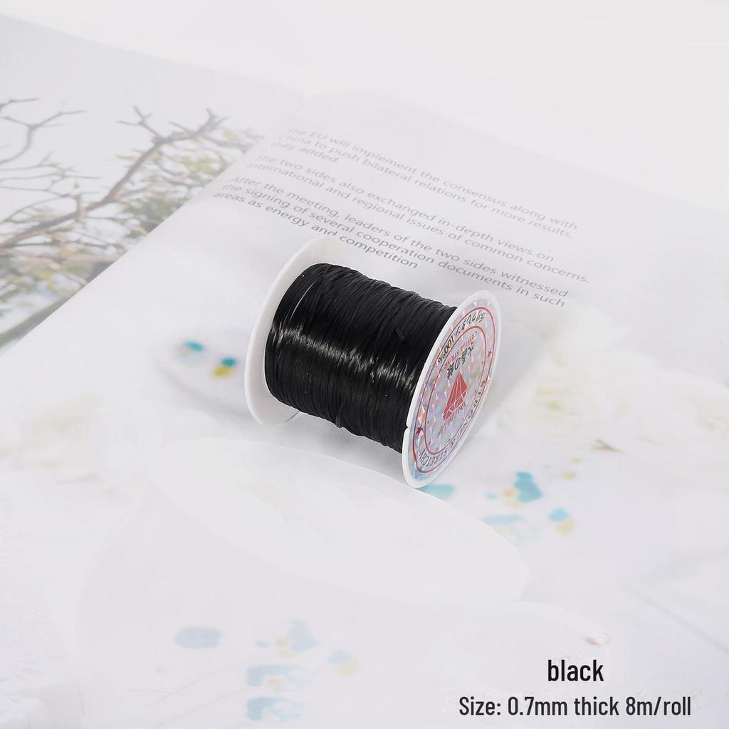 Handmade DIY Colored Elastic Line for Beaded Jewelry Making - Ring, Necklace, Bracelet. Braided Line for Accessories.