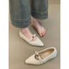 French small fragrant Mary Jane shoes plush shoes temperament pointed commuter shoes inner height increase single shoes