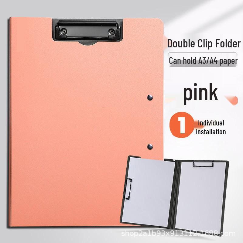Double Clip Writing Board with Storage for A3/A4 Documents - Ideal for Students & Office Use