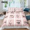 Cartoon Eyes Duvet Cover Set Facial Features Face Organs Twin Bedding Set for Adult Kids Queen King Microfiber Comforter Cover