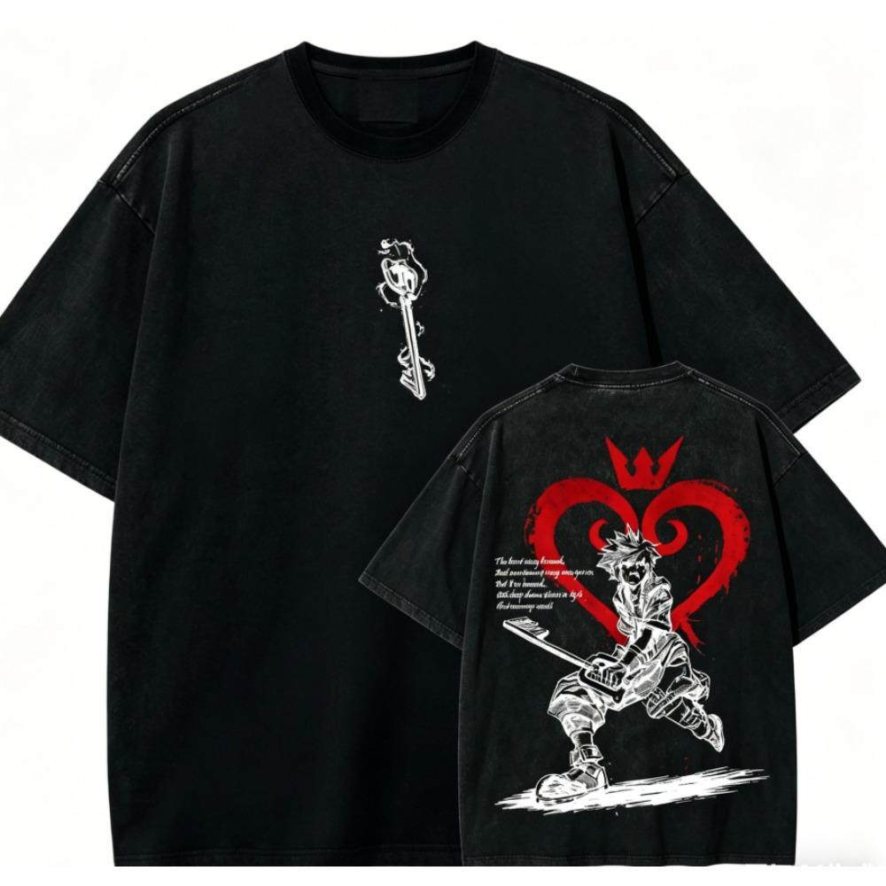 Kingdom Hearts Sora Anime Lover T Shirt Year Round Clothing Personality Clothes Plus Size Unisex New Model Couples High Quality Soft