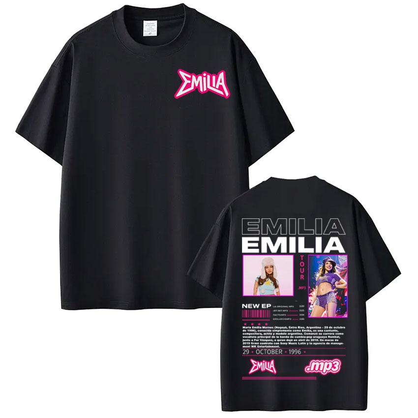 

Emilia Mernes MP3 Tour Tshirts Men Women Fashion Hip Hop Oversized T Shirt Comfort Cotton Short Sleeve Tshirt Streetwear 3XL