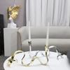 Metal Candlestick Geometric Streamer Wavy Ribbon Golden Snake Candelabrum Table Ornament Candle Holders Centerpieces