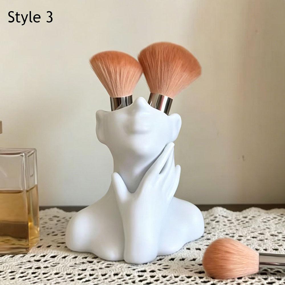1PC Creative Human Body Art Makeup Brush Holder Modern Abstract Art Bust Flower Vase Pot For Home Vanity Desktop Decor Organizer