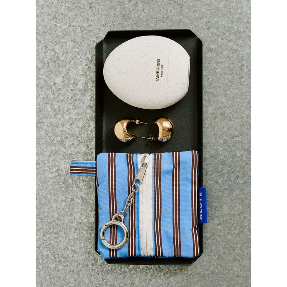 CLOTE Keyring Pouch Keyring - Striped Dark Blue
