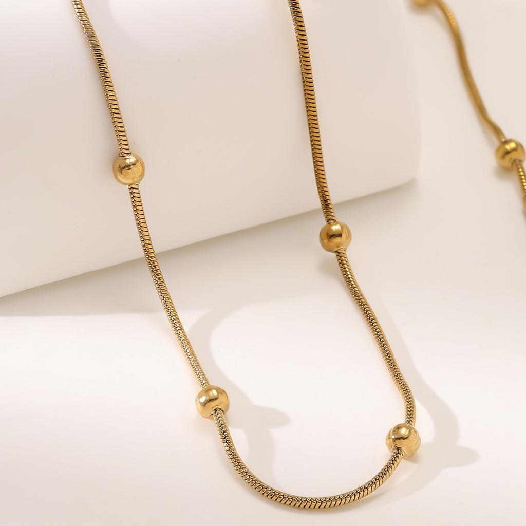 Simple Twist Chain Blade Chain Bead Chain Titanium Steel Basic Plain Chain Jewelry Stainless Steel Necklace