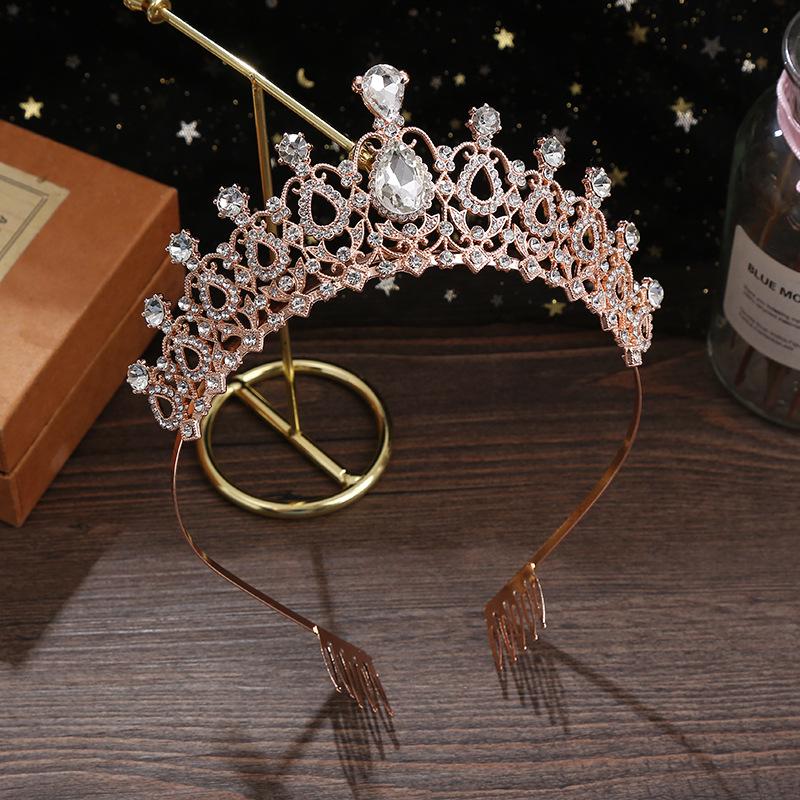 

Свадебная повязка на голову со стразами с нескользящим гребнем для свадебной прически