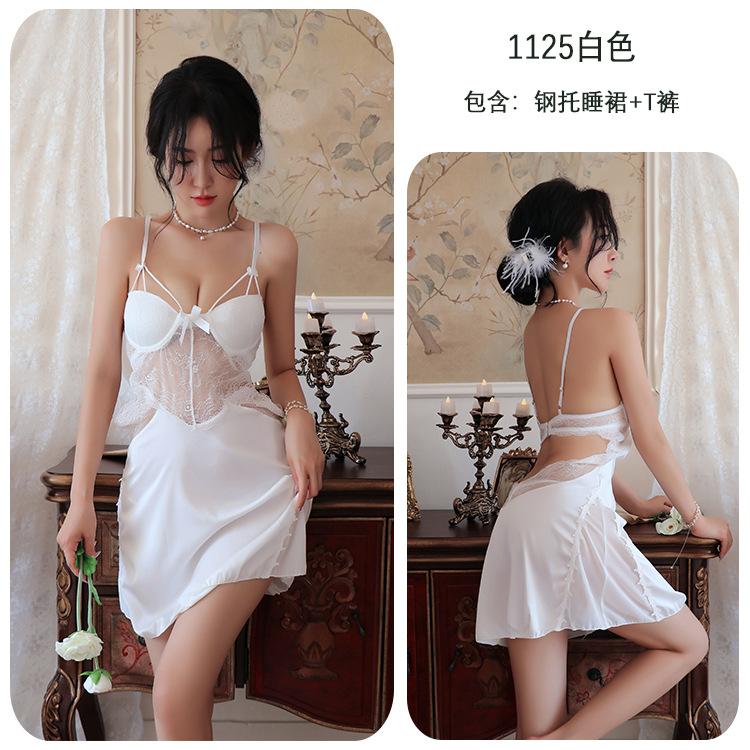 

Сексуальное нижнее белье сексуальное чистое желание домашняя одежда в стиле суда соблазн кардиган стальной поднос ночная рубашка ночная рубашка One size (80-65kg)