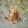Teardrop Shaped Hanging Butterfly Feeder Rustic Insect Feeder House  Outdoor Garden Use