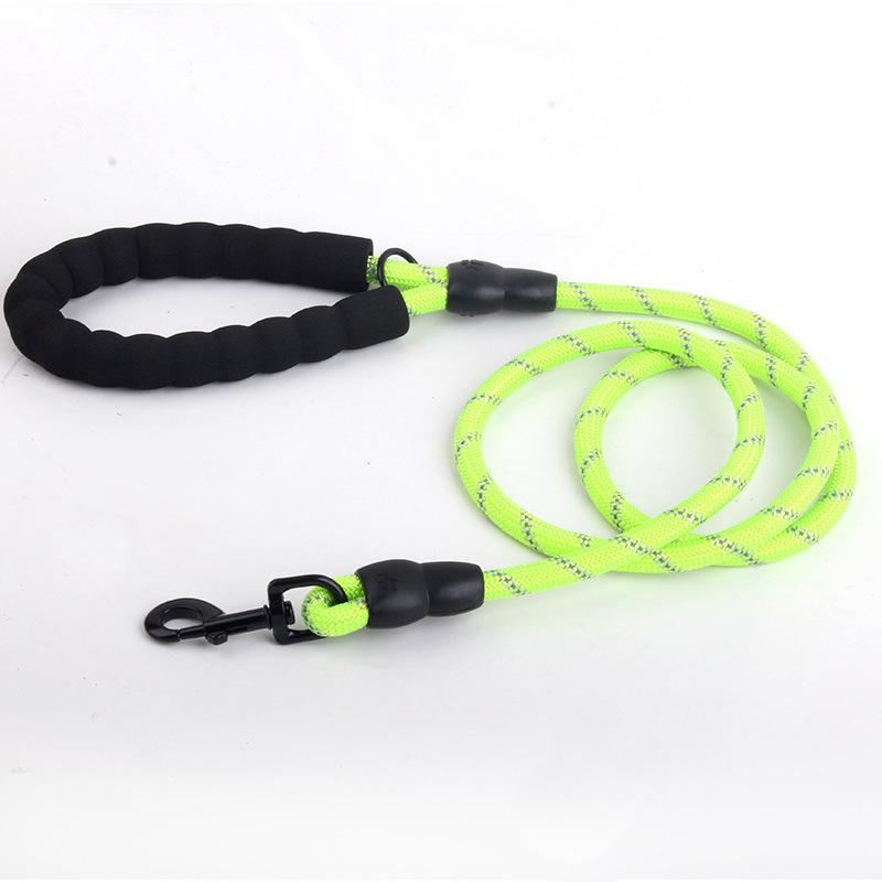 

Big dog leash Dog leash Pet leash Reflective leash Explosion-proof leash Pet walking supplies 12mm*120cm зелёный