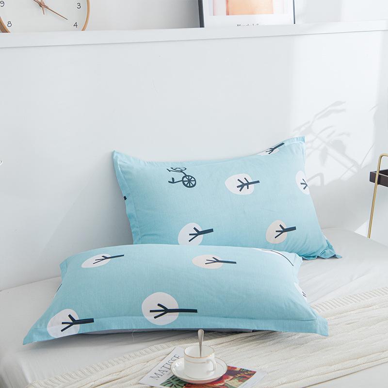 2PCS 48cm×74cm Pillowcase Pair Pillowcase Flower Printed Pillowcase Student Pillowcase Pair