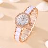 Women's Wristwatch Ceramics Strap Watch Bracelet Waterproof Rhinestone Quartz Ladies Watches