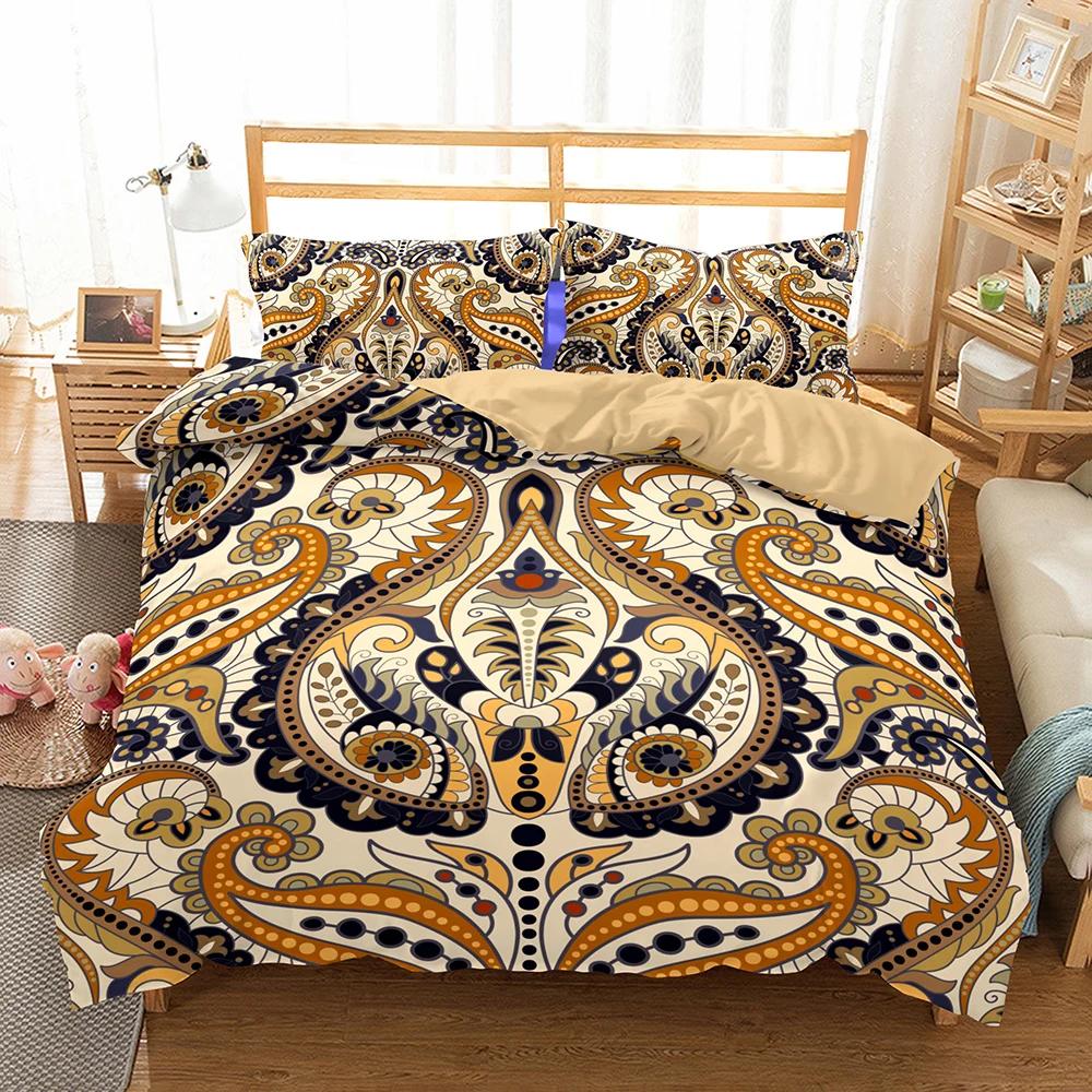 Comforter Golden Luxury Bedding Set For Bohemian High-Grade Luxurious 100% S Queen Size Double Boho S Set