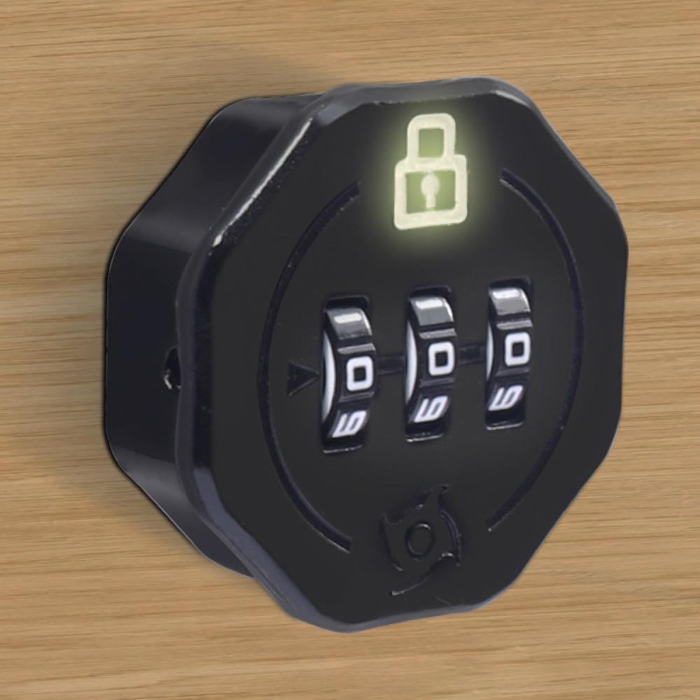 New Zinc Alloy Drawer Combination Lock Luminous Home Security Password Locker 3 Digital Code Hardware Wardrobe Code Lock Cabinet