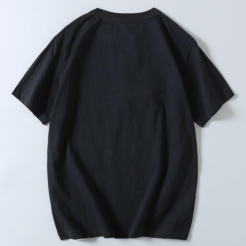 Foreign Trade Tail Goods Summer Pure Cotton American Casual round Neck Short sleeve T-shirt Men's Retro Print Amekaji Half Sleeve Fashion