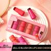 Hydrating Jelly Blush Stick Set: Dual-Use Matte Cream for Lip & Cheek Contour & Highlight - 4 Pieces