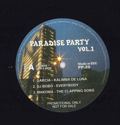 12inch Record VARIOUS - Paradise Party Vol.1 PP20 NONE Rap & Hip-Hop/R&B Used