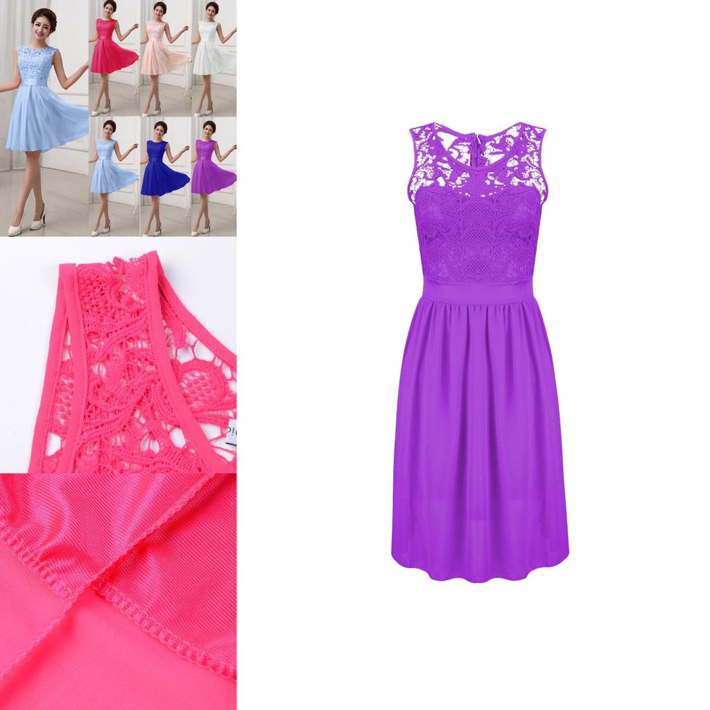 Elegantes Damen Kurz- und Langformales Abendparty-Ballkleid Abschlussball Brautjungfernkleid