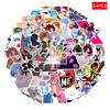 54PCS Anime Skateboard Graffiti Stickers for iPad, Suitcase, Scooter, Laptop