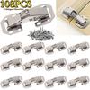 118Pcs Concealed Cabinet Hinges No-Drill Silent Invisible Folding Hardware Kit for Furniture Cupboard DIY Installation
