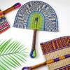 Vintage Hand Braided Fan Bohemian Cattail Fan Gift Decorative Handheld Fans  Beach