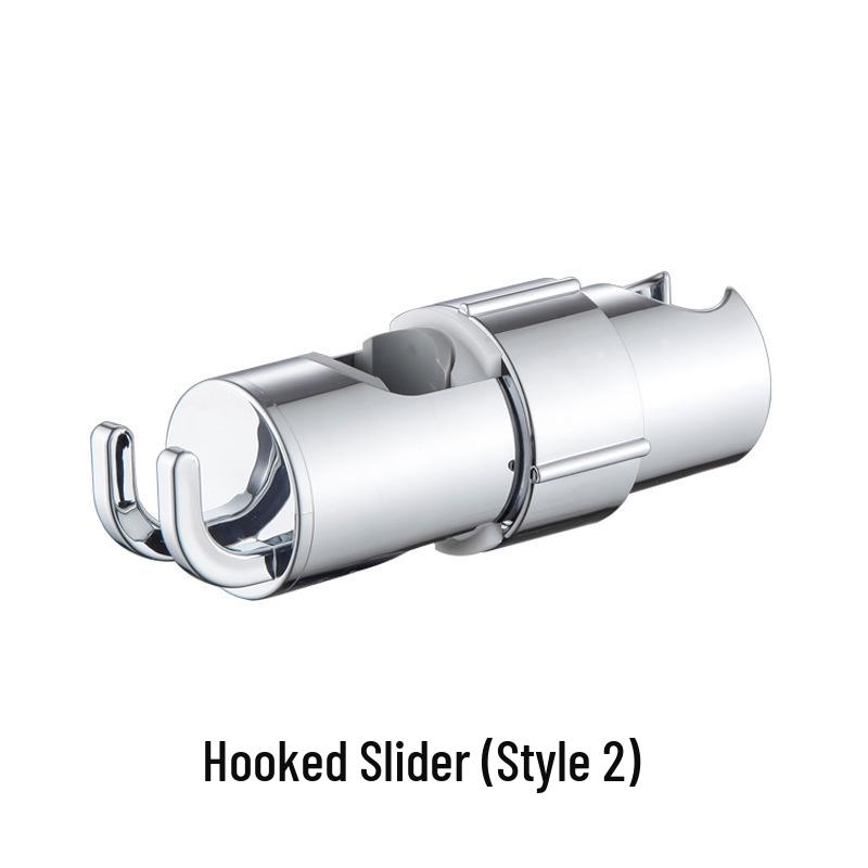 Tool-Free Non-Drilling Shower Rod with Hook Slider and Center Insert for Handheld Shower