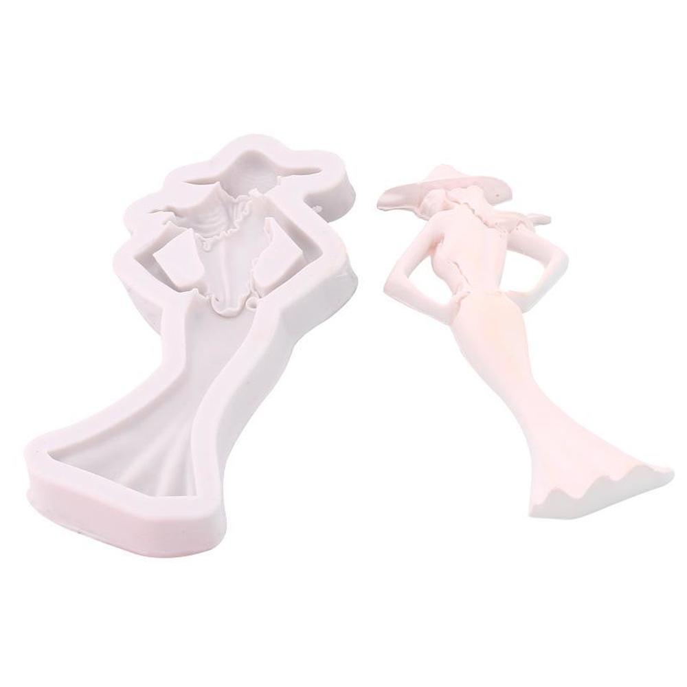 DIY Fondant Silikonform Mädchen Prinzessin Königin Fondant Kuchen Silikonform Schokoladenkuchenform