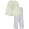 [Kaitak Family] Sanrio Characters Pom Pom Purin Kids Pajamas Loungewear Long Sleeve 100% Cotton Spring Autumn (130cm, Cream)