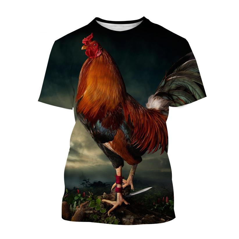 

Футболка з принтом Rooster Art Trend для чоловіків, повсякденний одяг, модні 3d-стилі Harajuku, вуличні футболки S