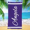 Toalla de Playa Rayada Personalizada con Nombre/Logo Personalizado Toalla de Microfibra Fina Secado Rápido Absorbente para Playa Natación Yoga Baño Deportes