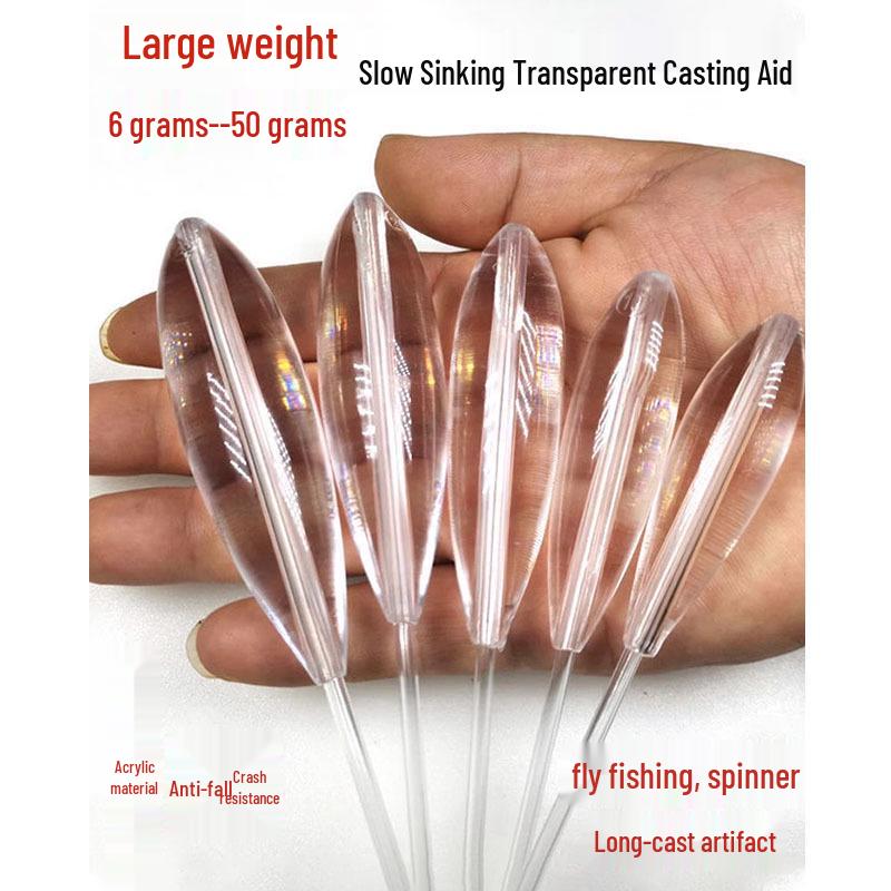 Slow Sinking Floating Lure Casting Aid, 40-50g, Long Cast Fly Fishing Hook, Anti-Tangle Gear