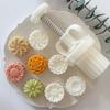 20g Cute Flower Shape Pastry Moulds Mooncake Molds Mooncake Mould Hand Pressure Plastic Material Baking Accessories Tool