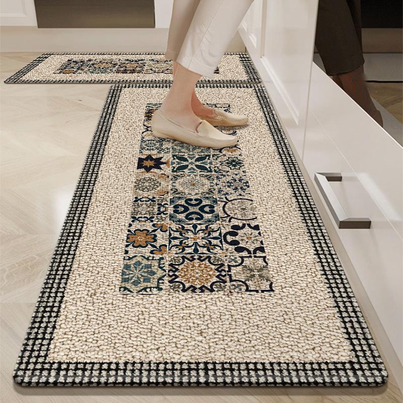 Kitchen floor mat, absorbent, oil-absorbing, non-slip, simple, cuttable, easy-to-clean diatomaceous earth mat.