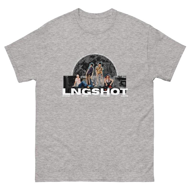 LNGSHOT Moonwalkin Unisex T-shirt _ K-pop Boy Group Fan Merch Fashion Trendy Tee Men Women Vintage Top Hip Hop Streetwear Oversized Tshirt