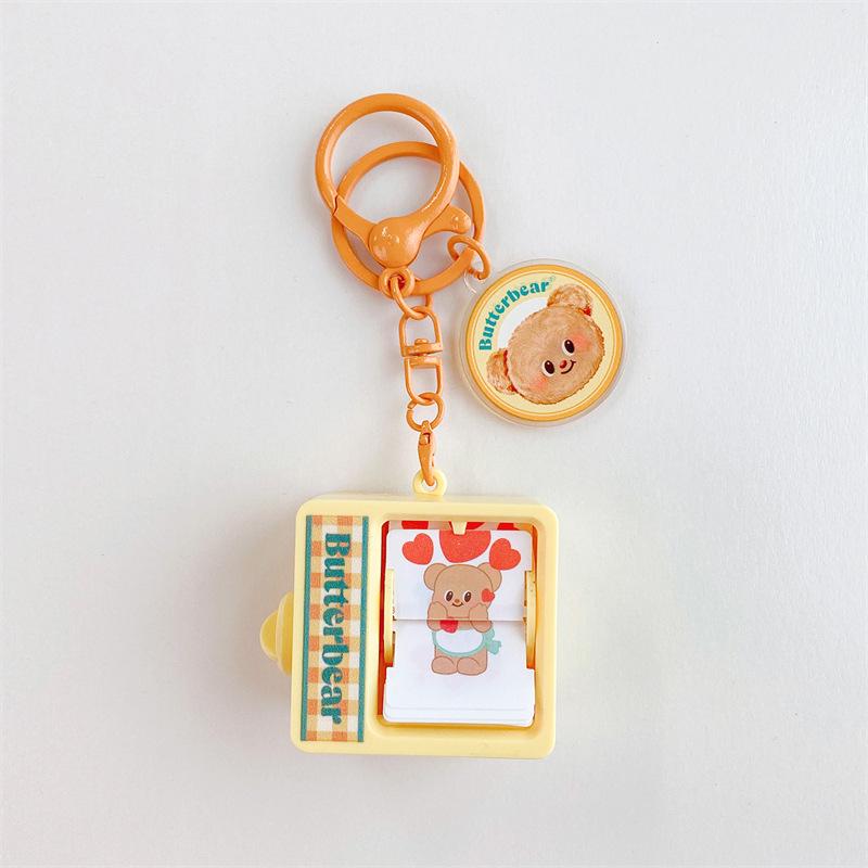 Little Bear Naughty Cool Pants Cartoon Keychain: Cute Couple & Bestie Bag Charm