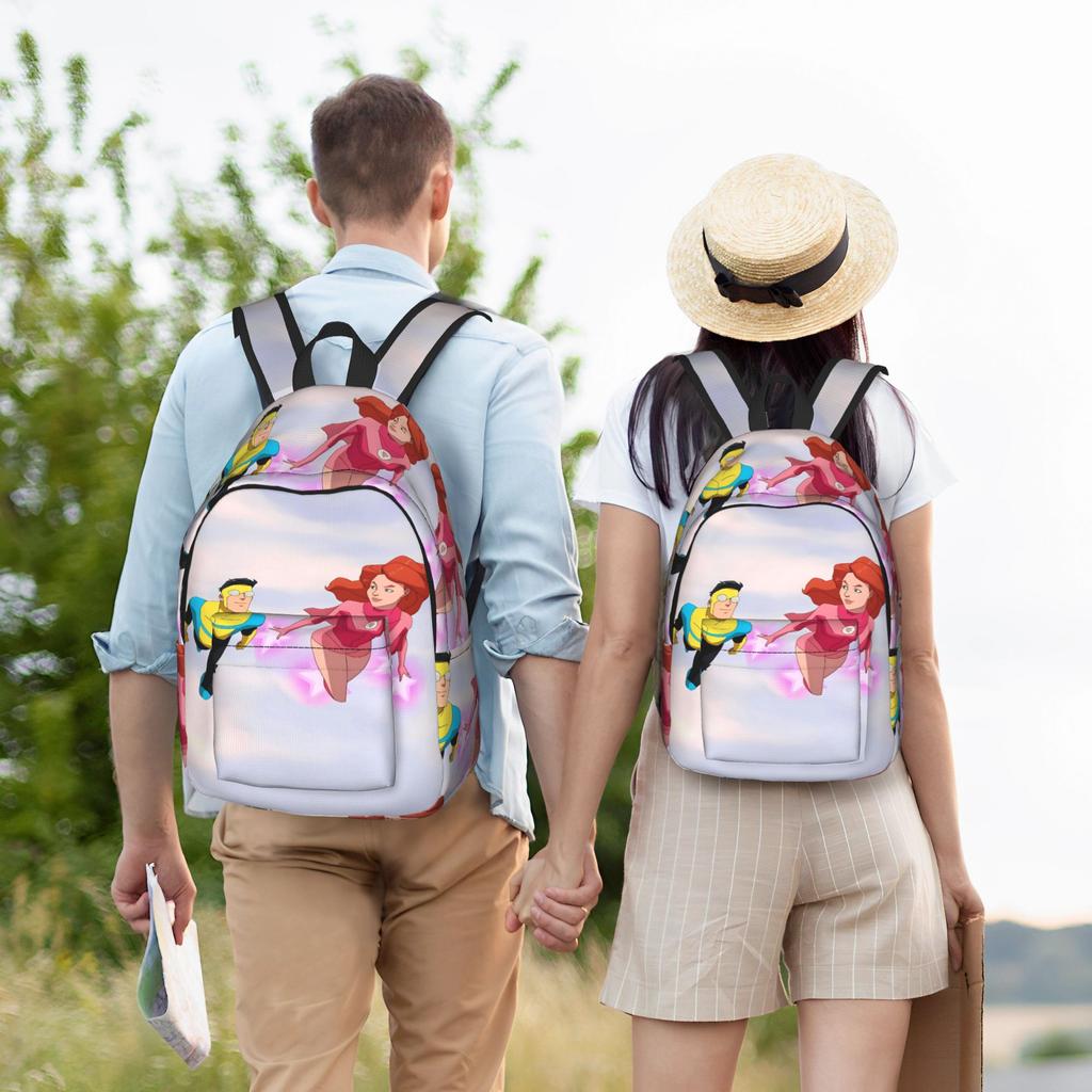 Mochila Clásica de Cómic Invencibles Deportiva para Estudiante Senderismo Viajes Daypack para Hombres Mujeres Bolso de Hombro para Portátil