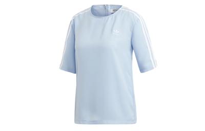 Originals 3 Stripes Set In Sleeve T Shirt Women's Light Blue DV0854