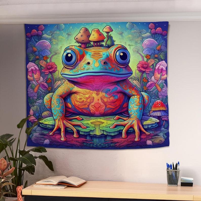 frog tapestry 75x100 чёрный