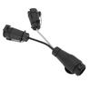 13 Pin To Twin 7 Pin Plug Towing Socket 12V EU Style Trailer Towing Adapter Extension Cable Conversion Plug