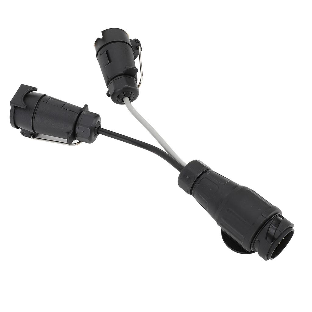 13 Pin To Twin 7 Pin Plug Towing Socket 12V EU Style Trailer Towing Adapter Extension Cable Conversion Plug