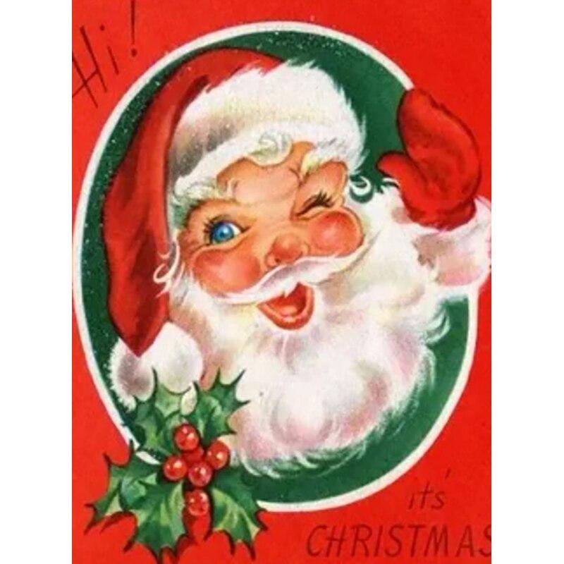 New 5D DIY Diamond Painting Christmas Diamond Embroidery Santa Claus Cross Stitch Full Round Drill Home Decor Manual Gift