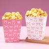 10 Pcs Bow Paper Popcorn Boxes With Bow Pattern Pop Favors Box Baby Shower Party Treat Favors Table Supplies Wedding Decoration