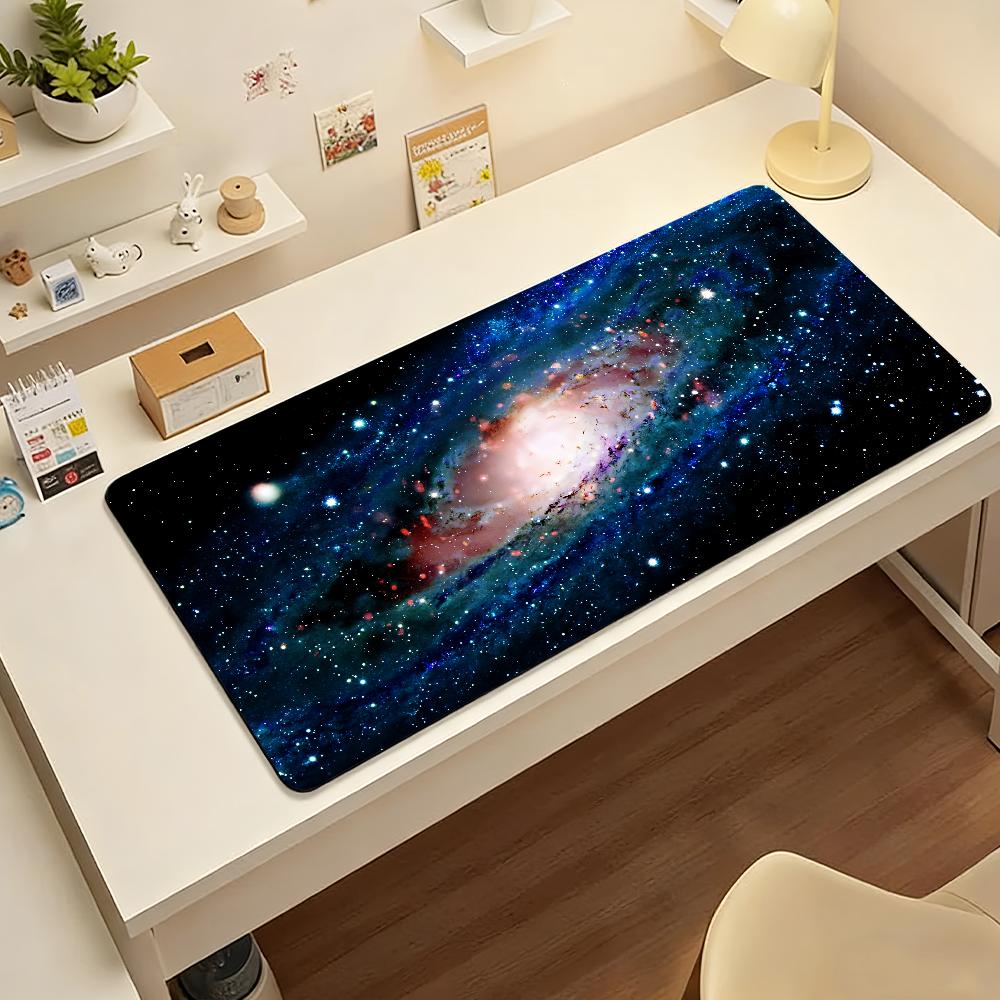 Galaxie Mauspads Rutschfeste Verriegelungskante Schreibtischunterlage PC Laptop Zubehör Gummi Büro Tastatur Großes Spiel XXL Teppich