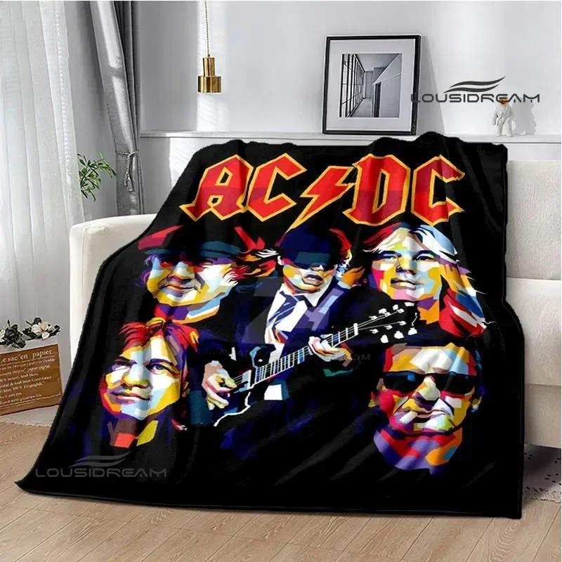 3D Retro Rock band AC/DC printed blanket Picnic blanket Warm Flannel blankets Home bed linings blankets for beds Birthday Gift