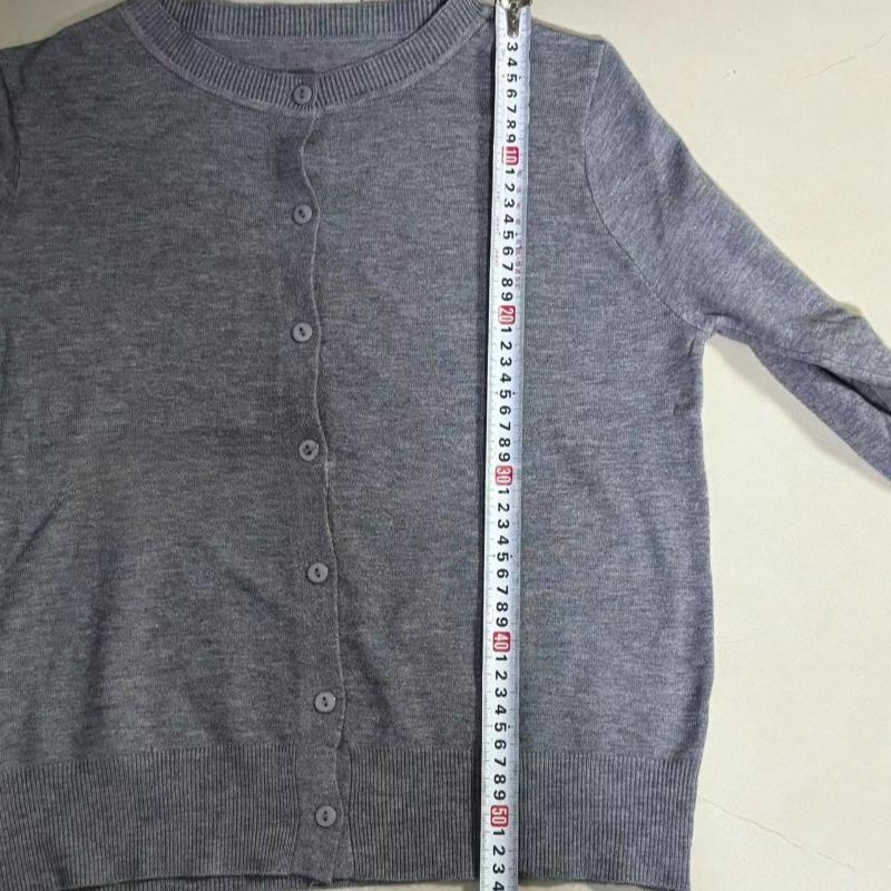 Giacca Cardigan Casual in Maglia Slim Fit alla Moda da Donna Autunno Manica Lunga Cardigan Maglione Top a Maglia Larga Maglioni Girocollo Vintage 25182