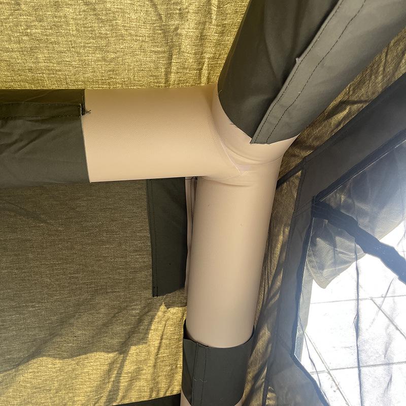 Army Green Windproof Inflatable Tent for Camping and Self-Driving Tours