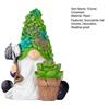 Succulents Hat Gnome Statue Flowerpot Gardening Dwarf Figurine Scuplture Indoor Outdoor Garden Home Office Decoration Ornament