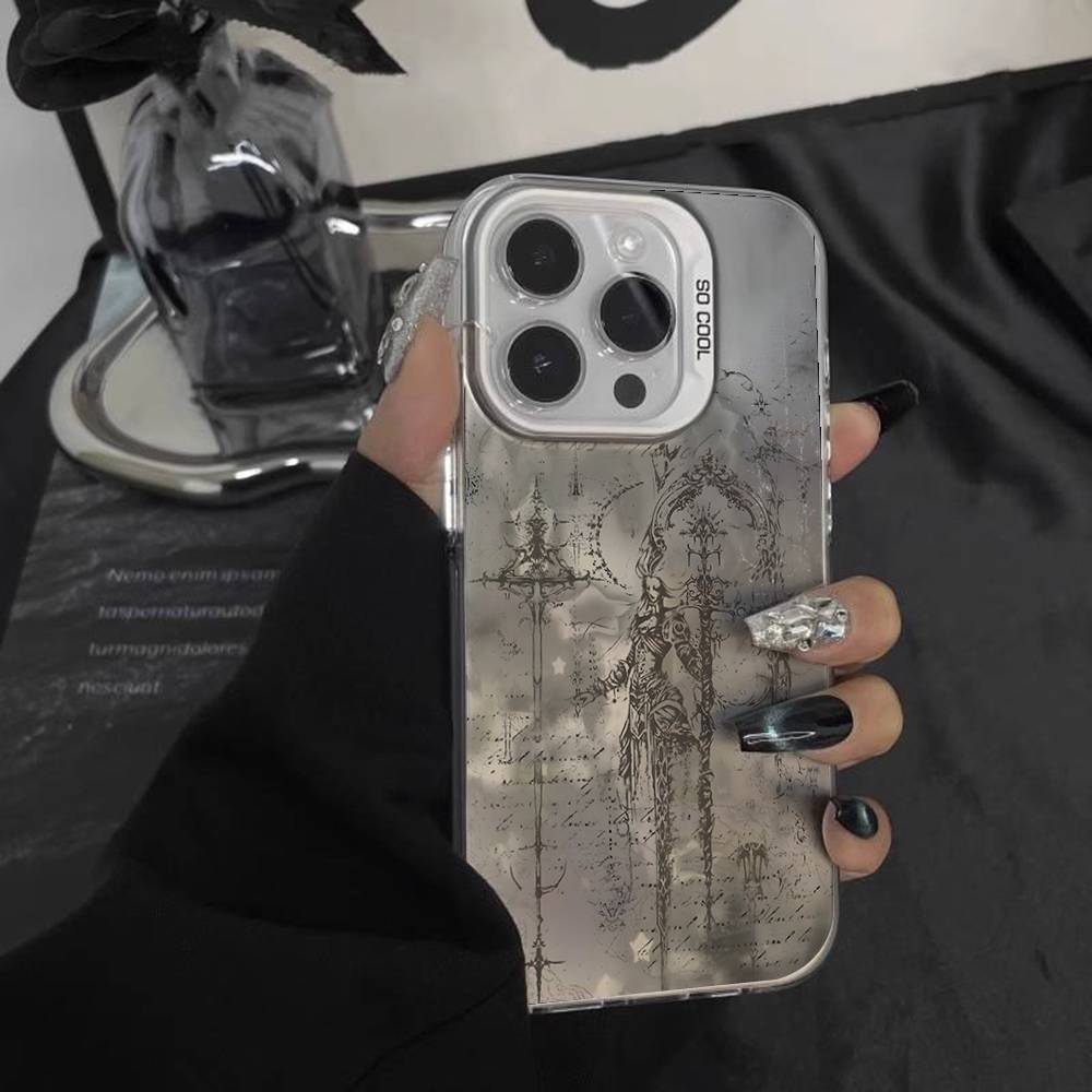 

Готична кокетка кіберсигілізм Чохол для телефону для iPhone 16,15,14,13,12,11,Pro,XS,Max,Plus,Mini,SE Білий Цукерка Матовий Ударостійкий Чохол iPhone15pro