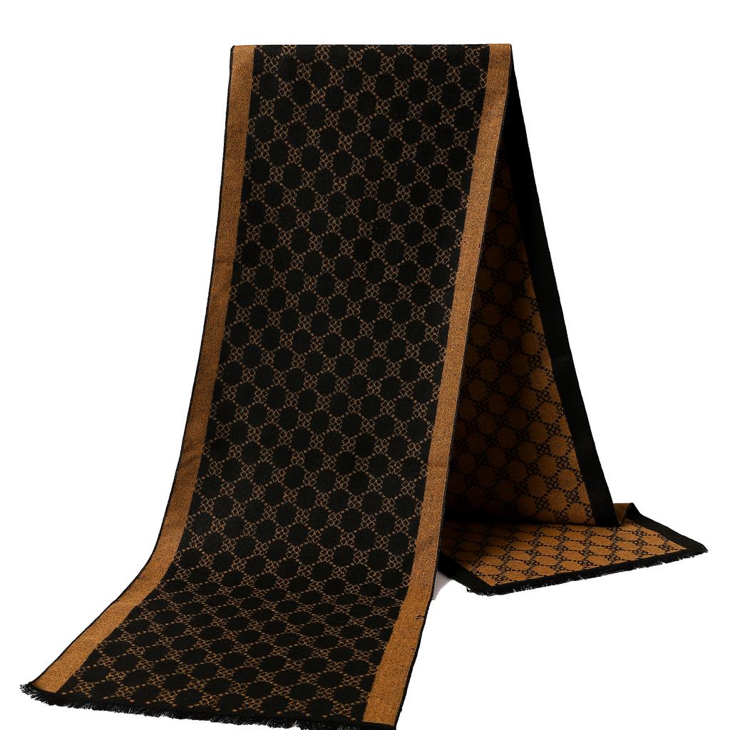 Men's Business Wraps Scarves Winter Classic Pashmina Shawls Fashion Plaid Warm Cashmere Scarf Autumn Thick 180X33CM Beach Towel